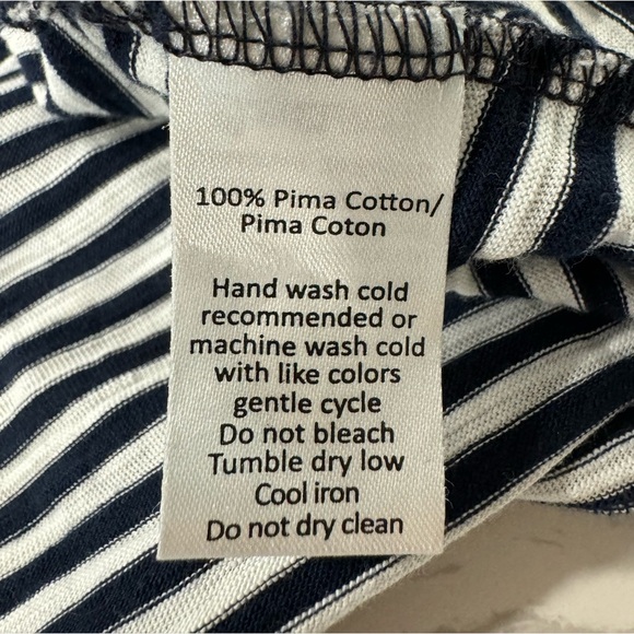 ATM Striped Jersey Short Sleeve T Shirt Dress Pima Cotton - Picture 7 of 8